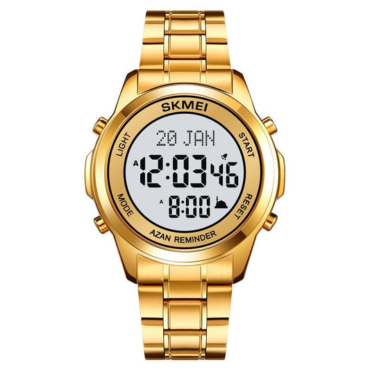 Digital Watch with Stainless Steel Strap for men