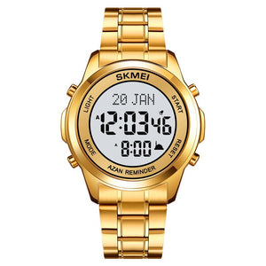 Digital Watch with Stainless Steel Strap for men