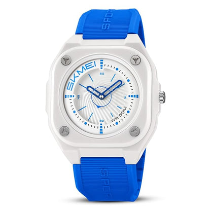 Minimalist Analog Wrist Watch with Textured Strap for men