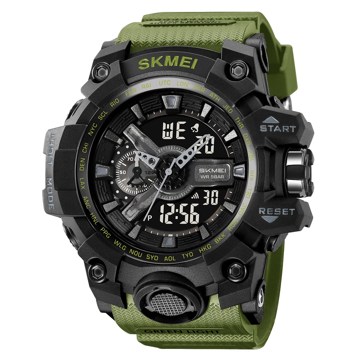 Rugged Dual Display Sports Watch for Outdoor Adventures for men