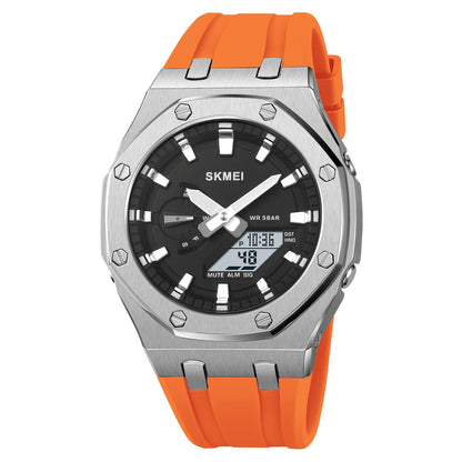 Premium Analog Digital Wrist Watch with Silicone Strap