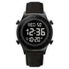 Digital Watch for Men with Black Leather Strap and Round Dial for Casual & Formal Wear