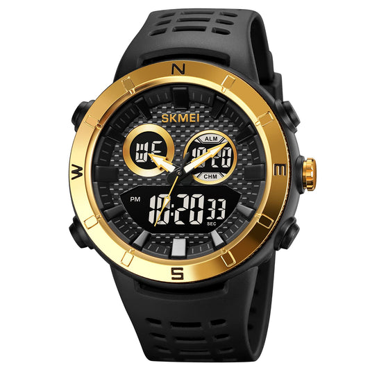 Premium Rugged Sports Watch Dual Display Tactical Wristwatch