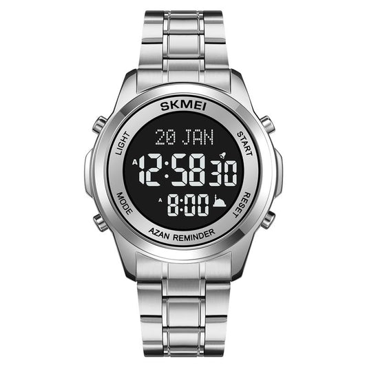 Digital Watch with Stainless Steel Strap for men