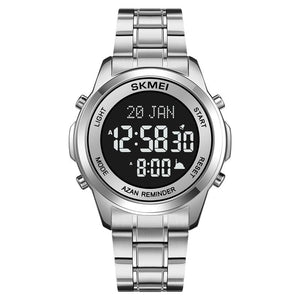 Digital Watch with Stainless Steel Strap for men