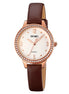 Analog Watch for Women with Brown Leather Strap and Round Dial for Casual & Formal Wear
