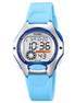 Digital Watch for Kids with Sky Blue Silicone Strap and Round Dial for Casual & Formal Wear