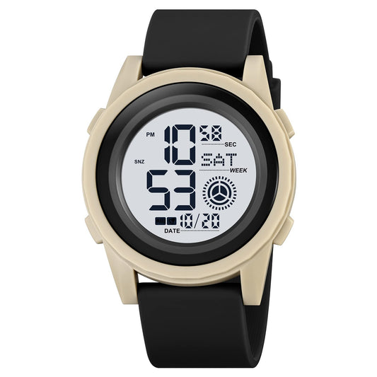 Rugged Digital Sports Wristwatch with Flexible Strap for men
