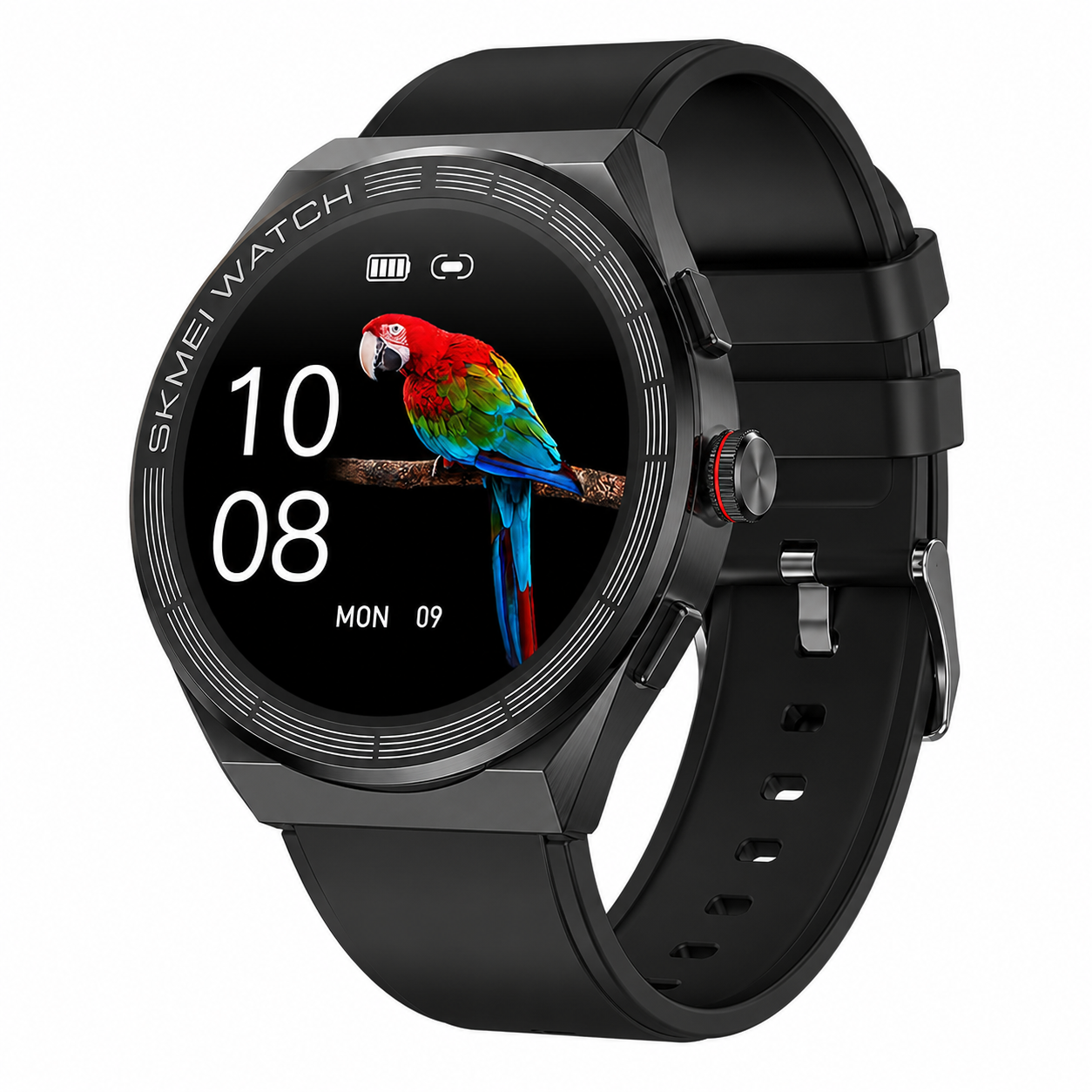 Premium AMOLED Smartwatch with Classic Round Dial and Advanced Fitness Features