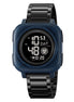 Digital Watch for Men with Black Stainless Steel Strap and Round Dial for Casual & Formal Wear