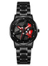Analog-Digital Watch for Women with Black Stainless Steel Strap and Round Dial for Casual & Formal Wear