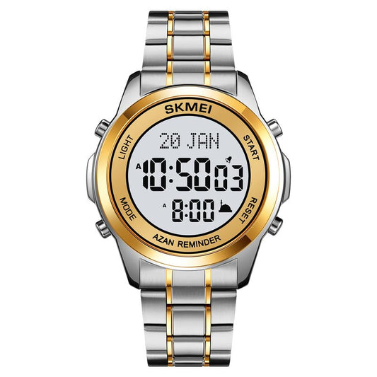Digital Watch with Stainless Steel Strap for men