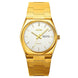 Analog Watch for Men with Gold Stainless Steel Strap and Round Dial for Casual & Formal Wear