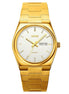 Analog Watch for Men with Gold Stainless Steel Strap and Round Dial for Casual & Formal Wear