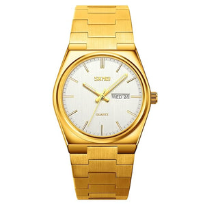 Men's Analog Quartz Stainless Steel Watch All-in-one Fashion, Water Resistant, Supply Calendar Week