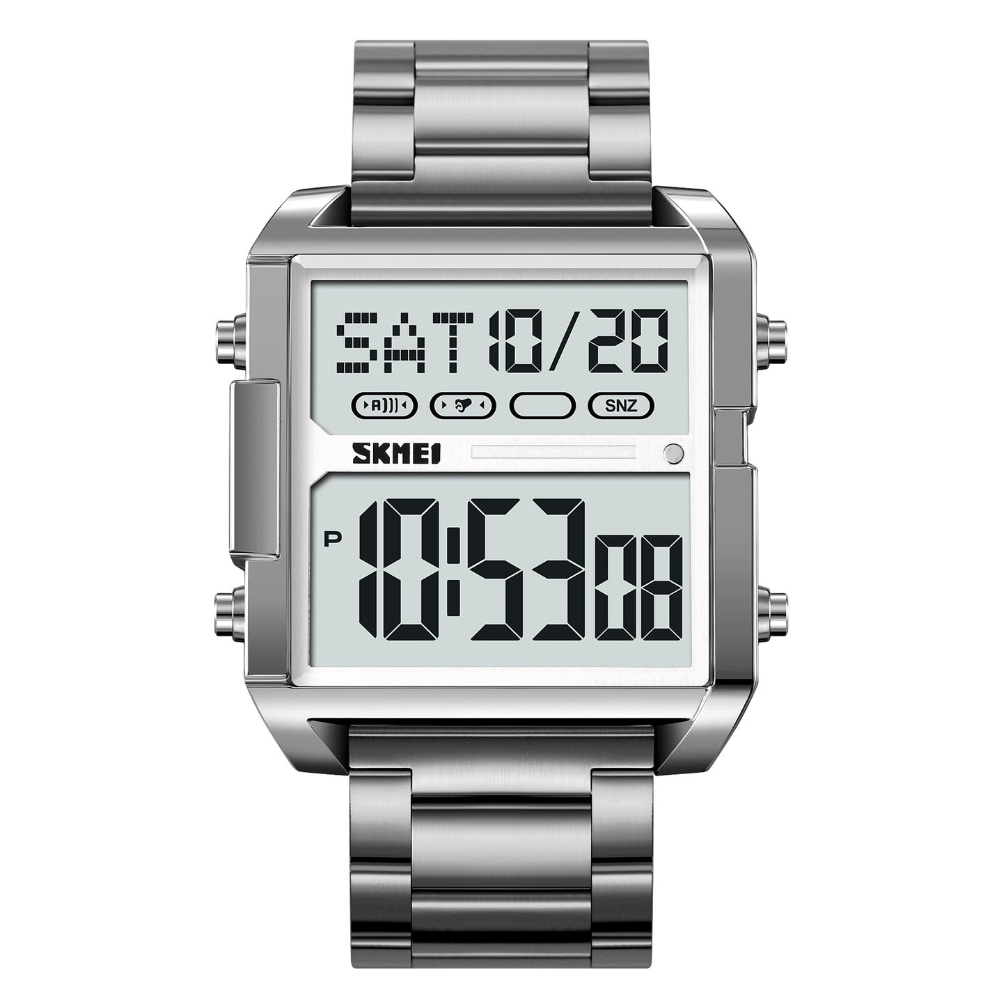 Skmei Digital Dial Stainless Steel Strap Watch for Men - 2299