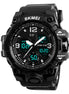 Analog-Digital Watch for Men with All Black Polyurethane Strap and Round Dial for Casual & Formal Wear
