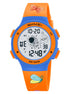 Digital Watch for Kids with Orange Polyurethane Strap and Round Dial for Casual & Formal Wear