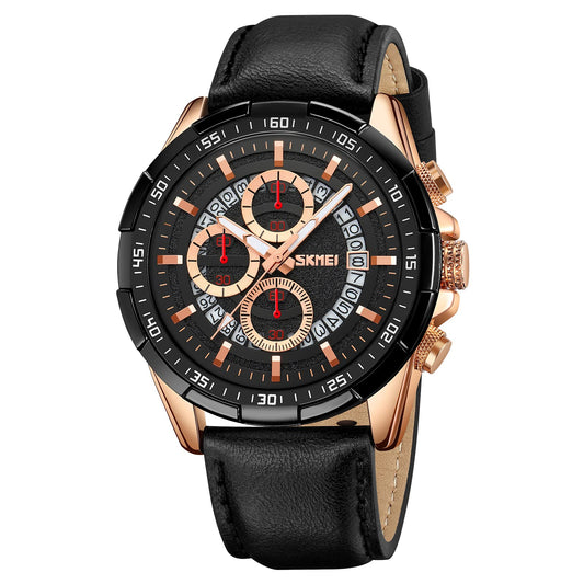 Luxury Analog Watch for Men with Designer Dial and Premium Leather Strap