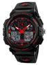 Analog-Digital Watch for Men with Black Polyurethane Strap and Round Dial for Casual & Formal Wear
