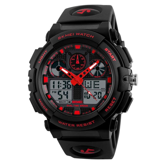 Premium Analog Digital Sports Watch for Men with Dual Display Alarm LED Light and Durable Strap