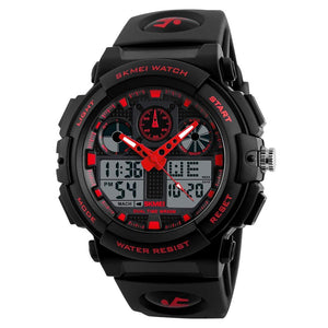 Premium Analog Digital Sports Watch for Men with Dual Display Alarm LED Light and Durable Strap