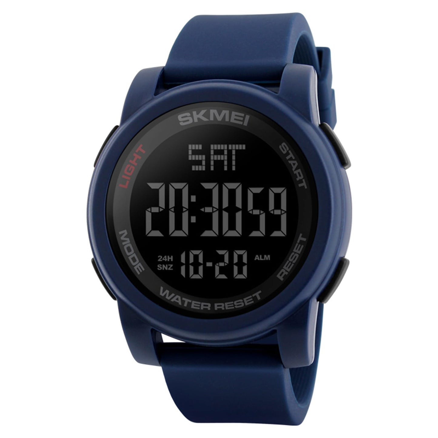 Premium Digital Sports Watch for Men with Round Dial Dual Time Alarm Stopwatch Luminous Display and Comfortable Strap