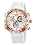 Analog-Digital Watch for Men with White Silicone Strap and Round Dial for Casual & Formal Wear