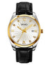 Analog Watch for Men with Black Leather Strap and Round Dial for Casual & Formal Wear