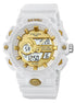 Analog-Digital Watch for Men with White Silicone Strap and Round Dial for Casual & Formal Wear