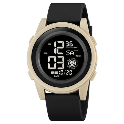 Rugged Digital Sports Wristwatch with Flexible Strap for men