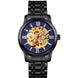 Automatic Watch for Men with Black Stainless Steel Strap and Round Dial for Casual & Formal Wear