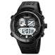 Analog-Digital Watch for Men with Black White Polyurethane Strap and Round Dial for Casual & Formal Wear