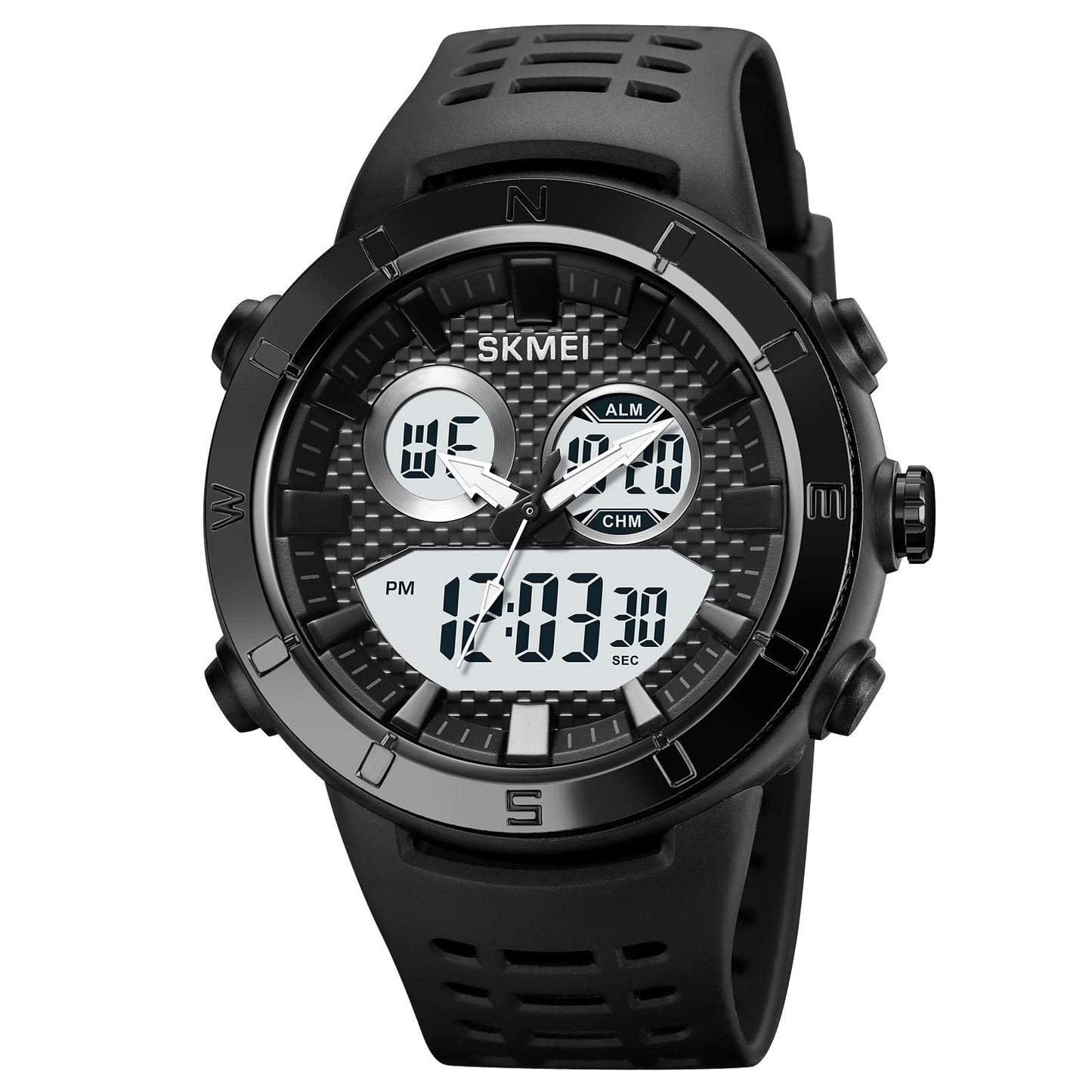Premium Rugged Sports Watch Dual Display Tactical Wristwatch