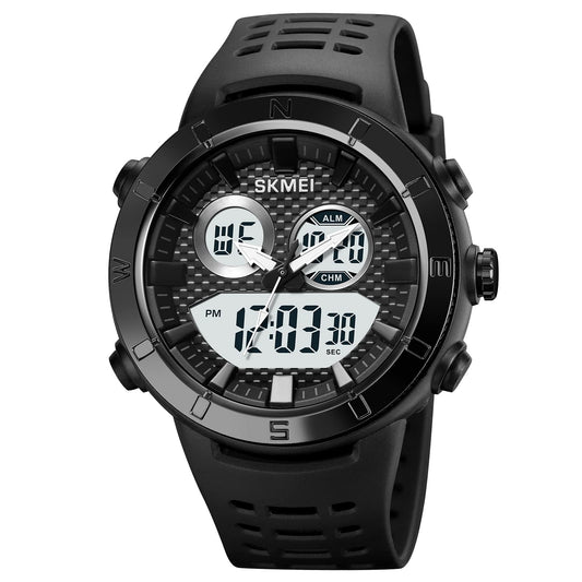 Premium Rugged Sports Watch Dual Display Tactical Wristwatch
