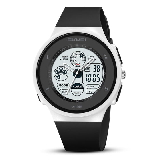 Digital Watch for Kids with Black Polyurethane Strap and Round Dial for Casual & Formal Wear