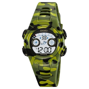 Digital Kids Watch LED Display, Round Dial, Waterproof Sports Watch with Alarm, Date & Comfortable Strap