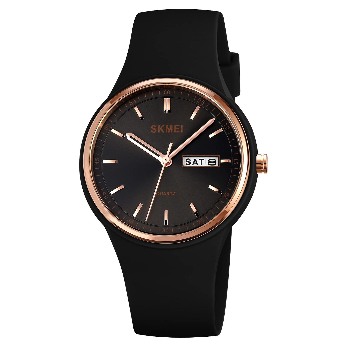 Premium Minimalist Quartz Timepiece for Women with Integrated Strap and Calendar Window