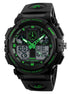 Analog-Digital Watch for Men with Black Silicone Strap and Round Dial for Casual & Formal Wear