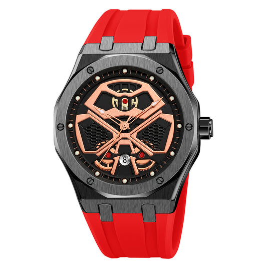 Skmei Quartz Analog Dial Silica Gel Strap Watch for Men - 9362