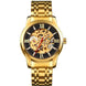 Automatic Watch for Men with Gold Stainless Steel Strap and Round Dial for Casual & Formal Wear