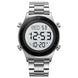 Digital Watch for Men with Silver Metal Strap and Round Dial for Casual & Formal Wear