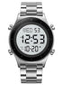 Digital Watch for Men with Silver Metal Strap and Round Dial for Casual & Formal Wear