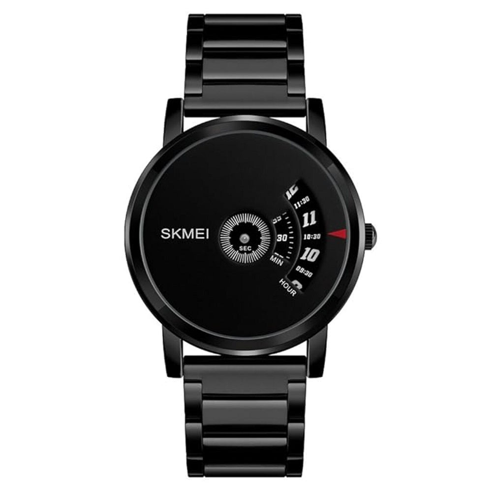 Minimalist Analog Wrist Watch with Mesh Strap and Modern Dial Design For Men