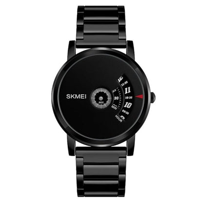 Minimalist Analog Wrist Watch with Mesh Strap and Modern Dial Design For Men