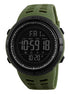 Digital Watch for Men with Army Green Polyurethane Strap and Round Dial for Casual & Formal Wear