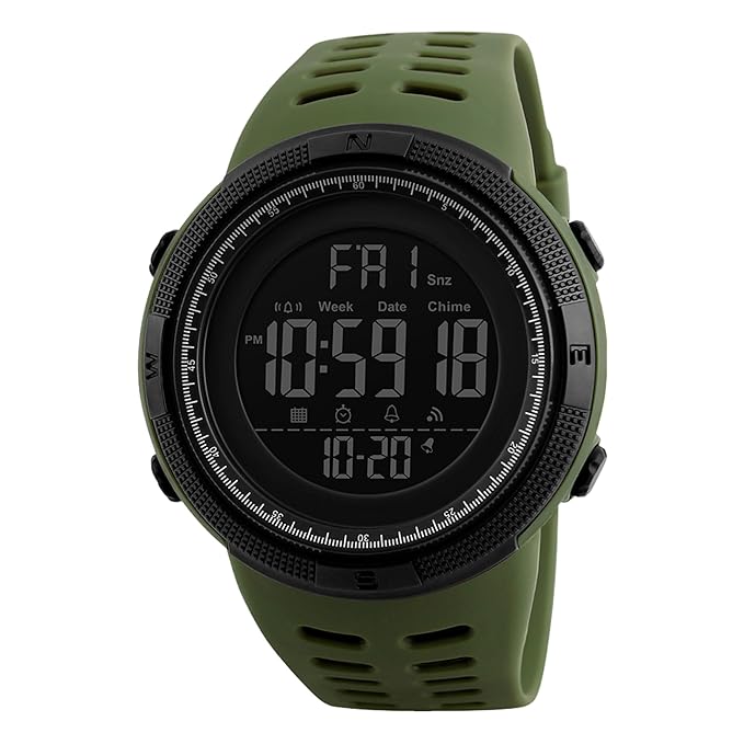 Premium Digital Sports Watch for Men with Round Dial Alarm Stopwatch Luminous Display and Comfortable Strap
