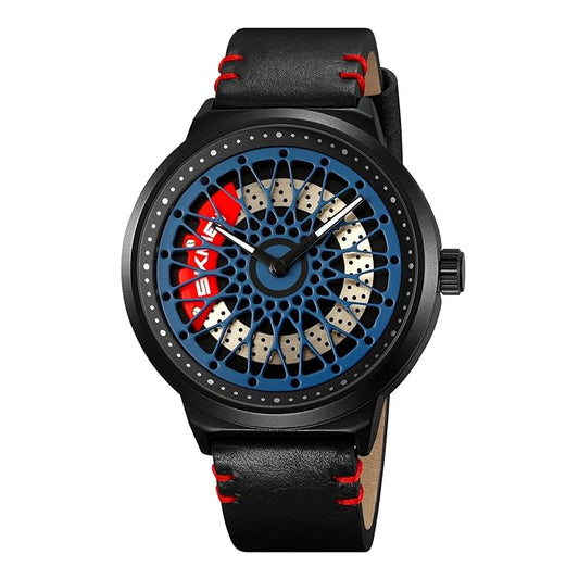 Premium Skeleton Dial Watch for Men – Leather Strap, Designer Mechanical Style Wrist Watch for Casual & Formal Wear