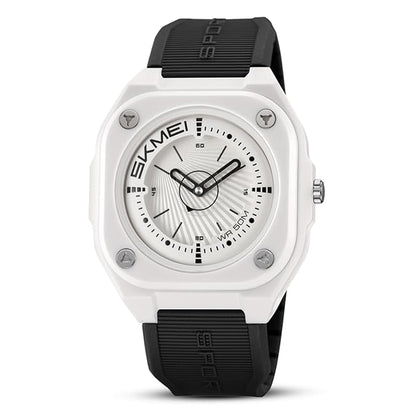 Minimalist Analog Wrist Watch with Textured Strap for men