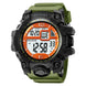 Digital Watch for Men with Army Green Silicone Strap and Round Dial for Casual & Formal Wear
